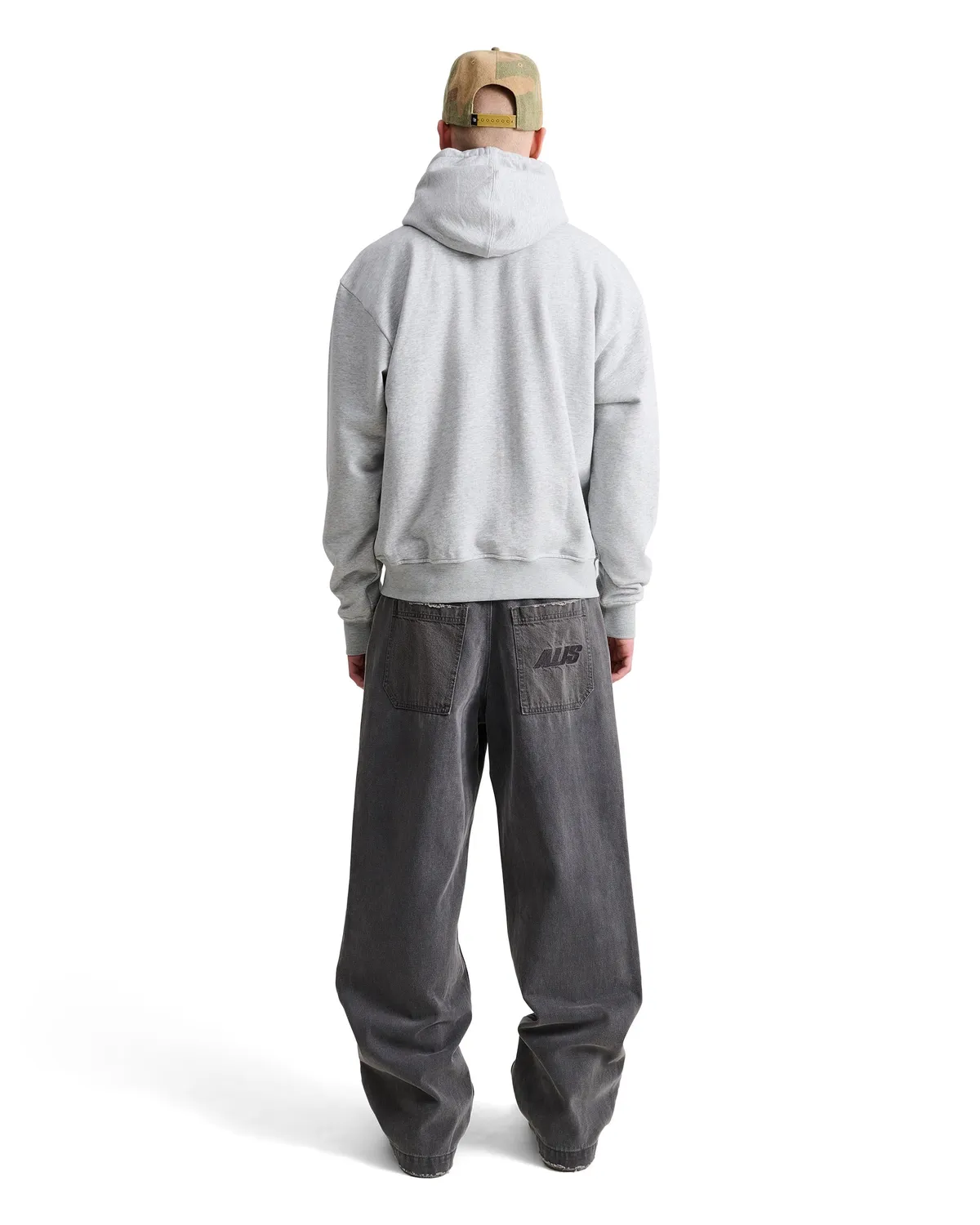 Alis Aaron hoodie med lynlås Grey Melange bomuld