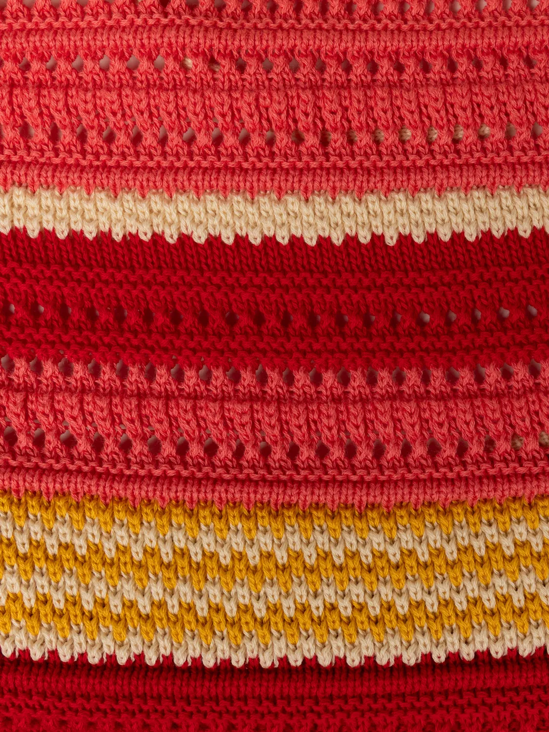 Laneus strikket maxikjole pink-multicolor bomuld