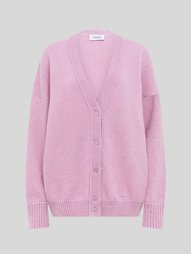 Laneus Cashmere and Silk cardigan pink cashmere