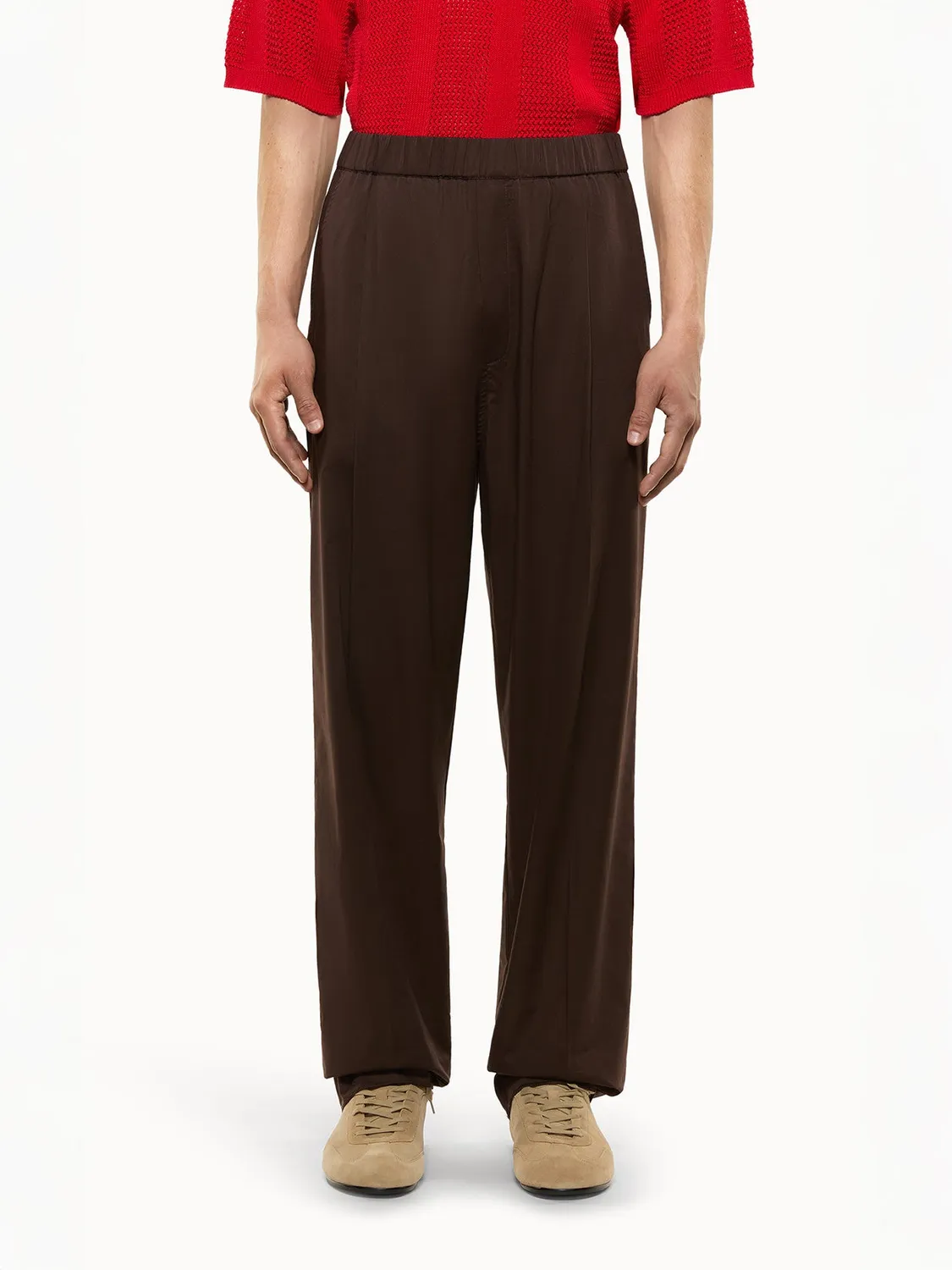 Laneus Melrose Regular Trousers bukser chokolade bomuld