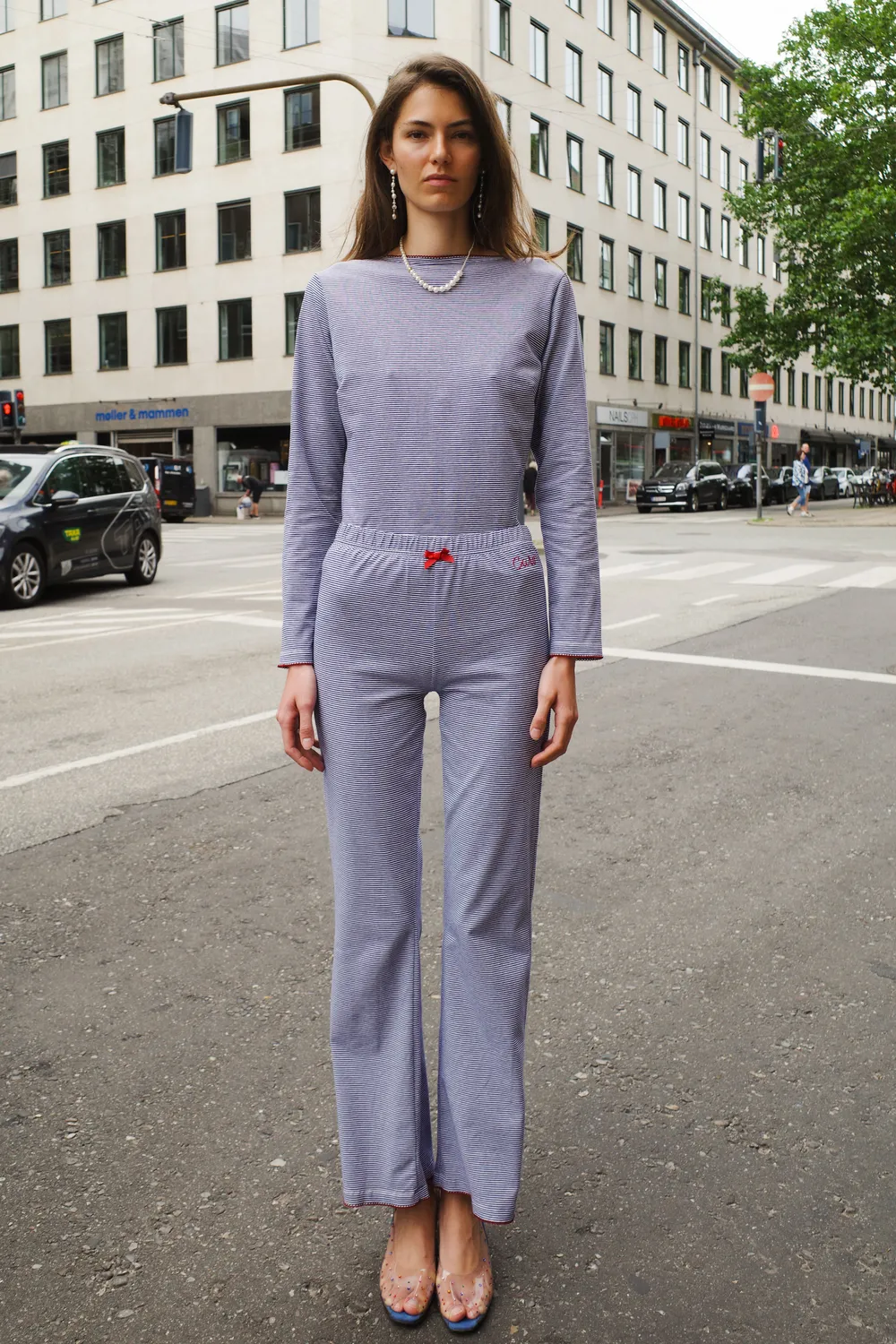 Caro Editions Alexa Long Sleeve bluse navy jersey
