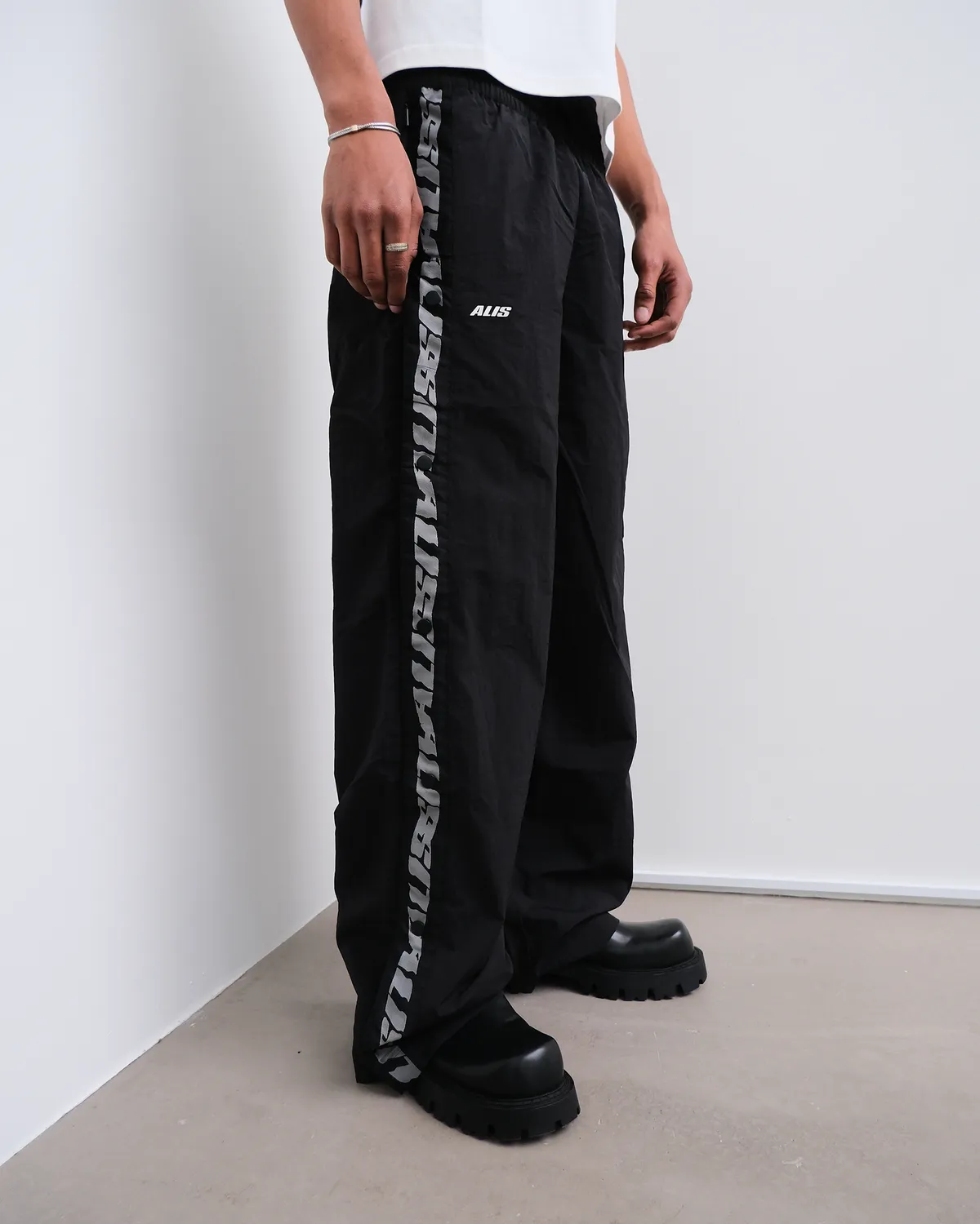 Alis Teefey Track Pants Logo Tape joggingbukser sort nylon
