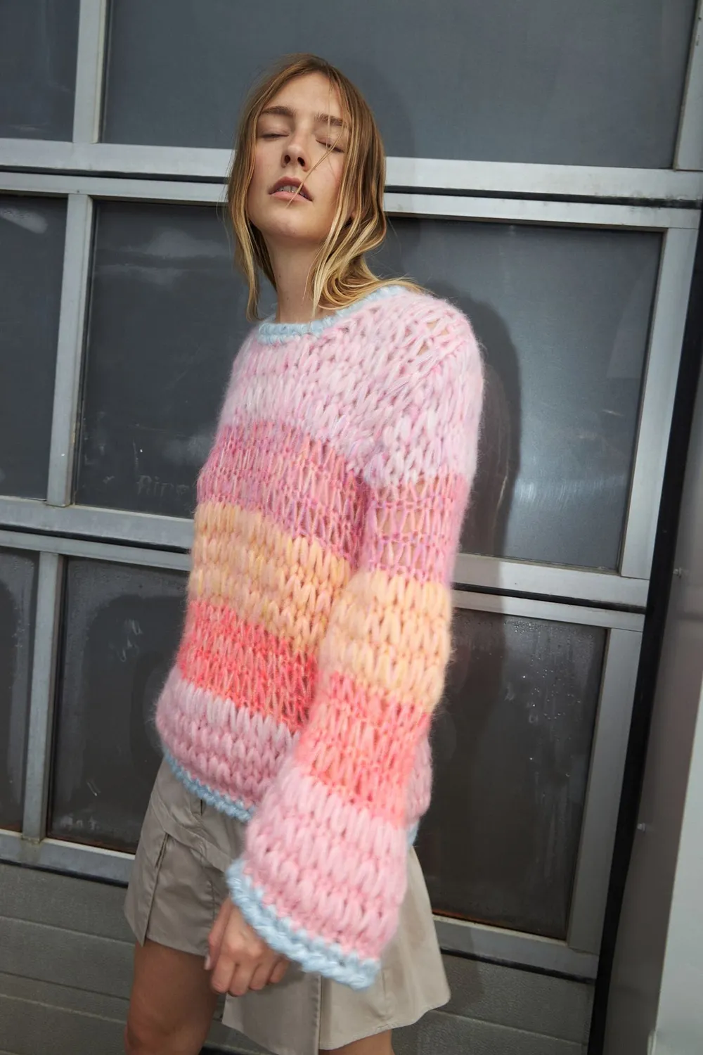 DAWNXDARE PARADISE pullover 319 Pink Sunset mohair