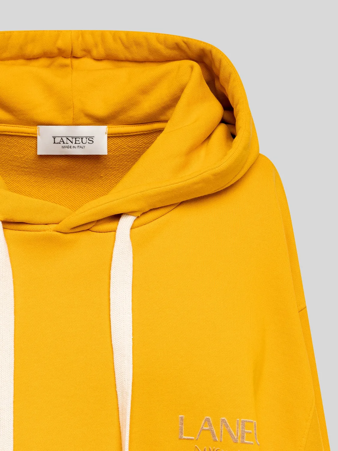 Laneus Cotton Hoodie hættetrøje safran bomuld