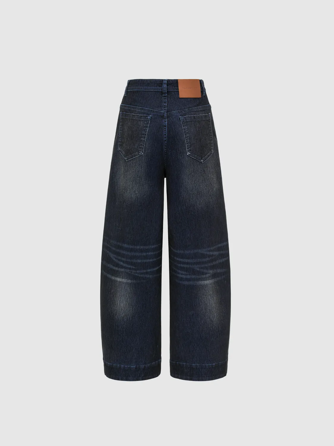 Feng Chen Wang Navy Flocked Jeans navy flocking