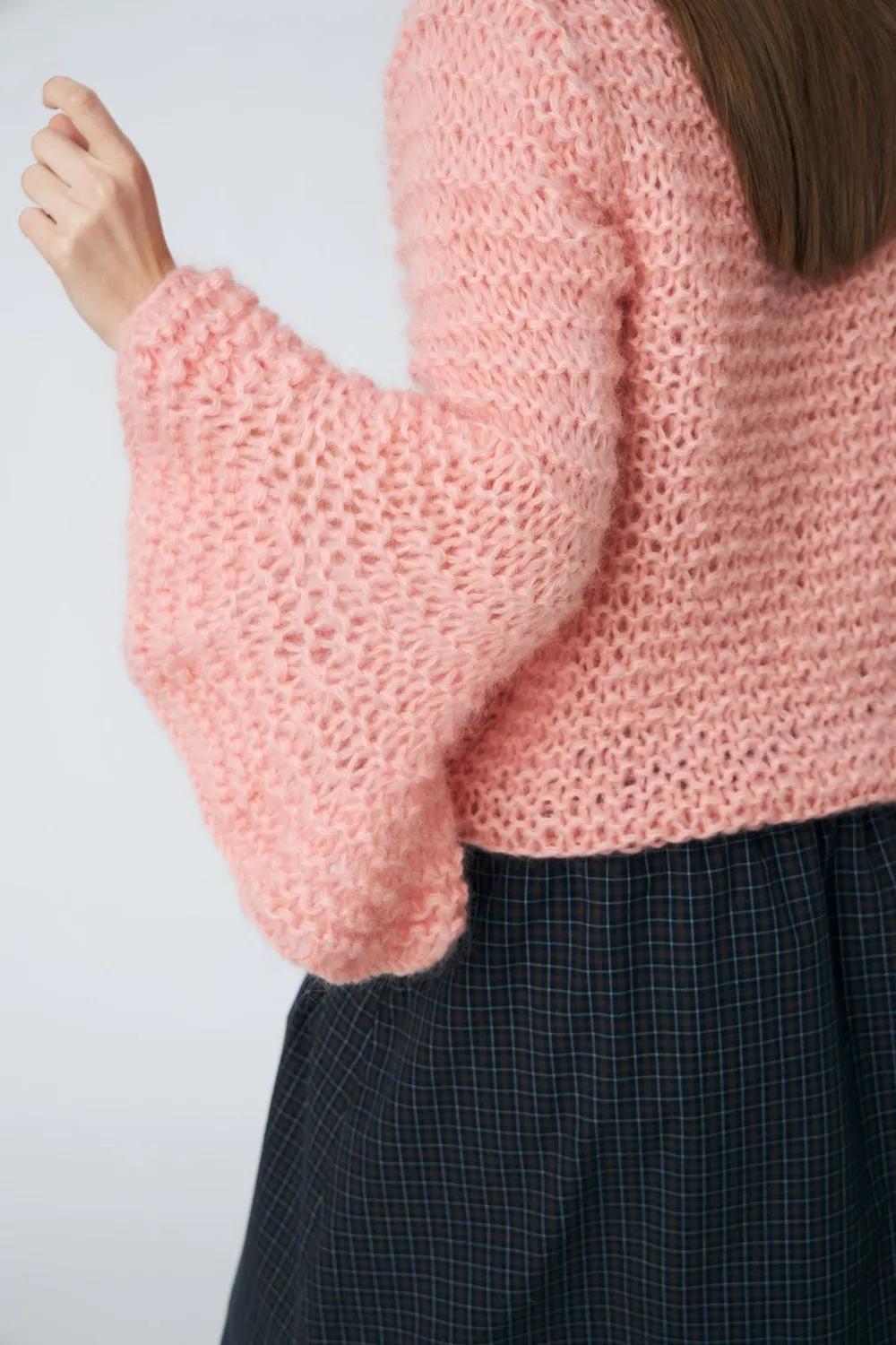 DAWNXDARE Weronica Top 203 Baby Pink striktrøje mohair
