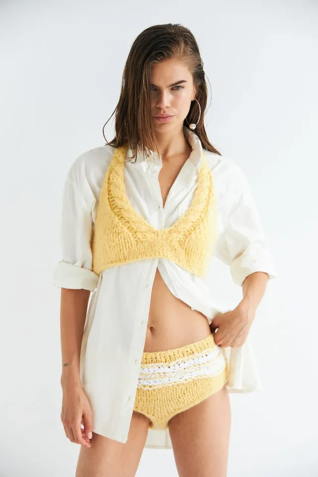 DAWNXDARE Peanut 118 Honey strikket top mohair