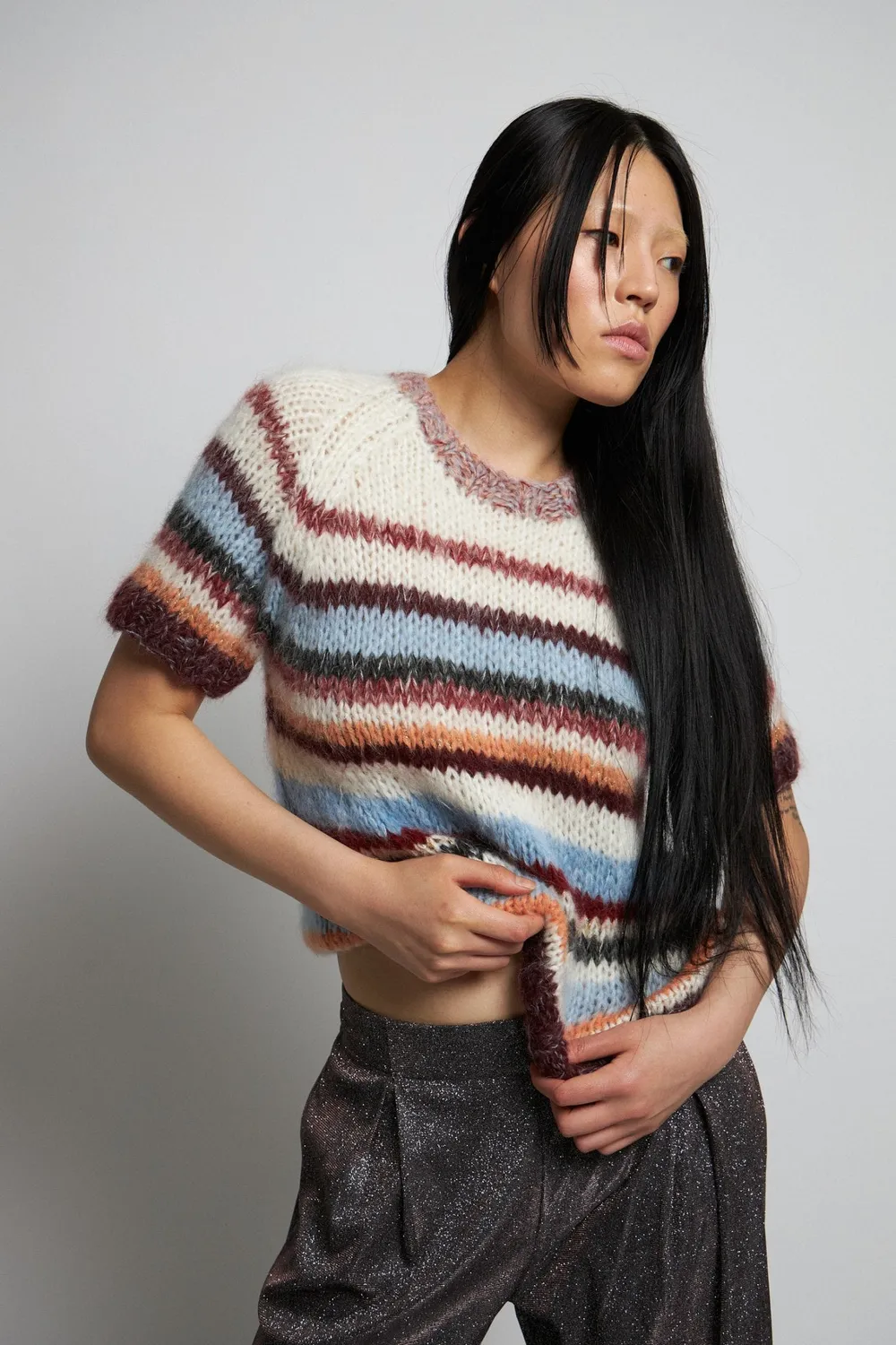 DAWNXDARE ESTELLE striktrøje 902 chalk multi mohair