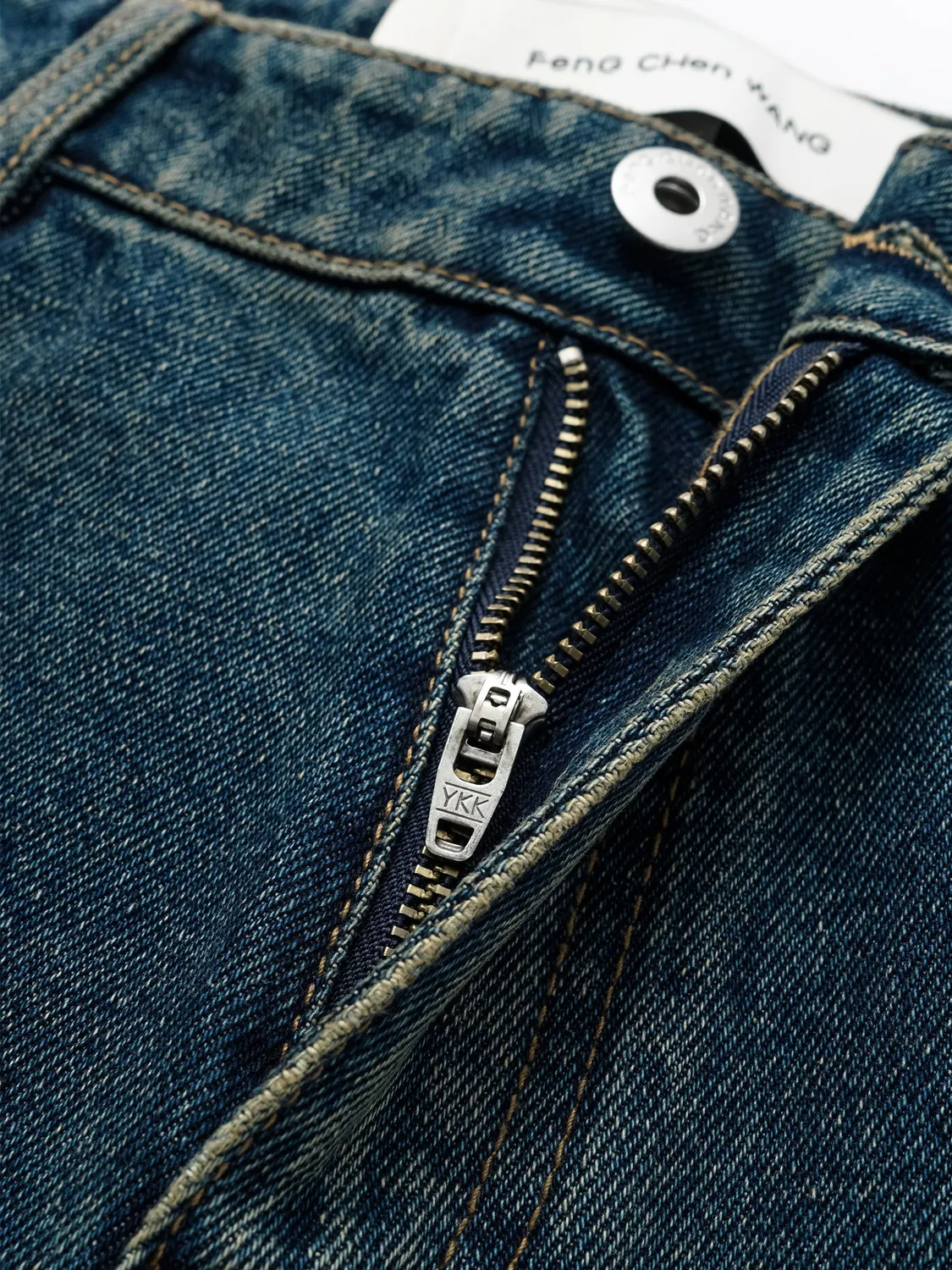 Feng Chen Wang Wave Straight Leg Jeans jeans blå slids