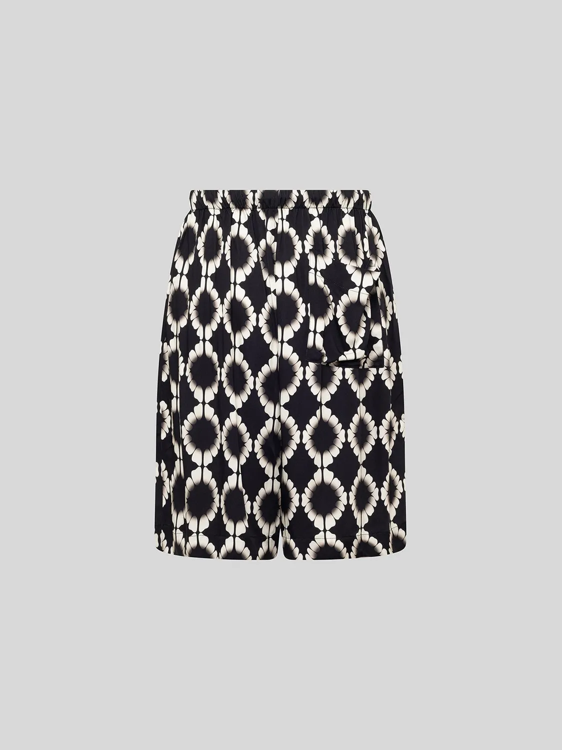 Laneus viskose bermudashorts med print sorte