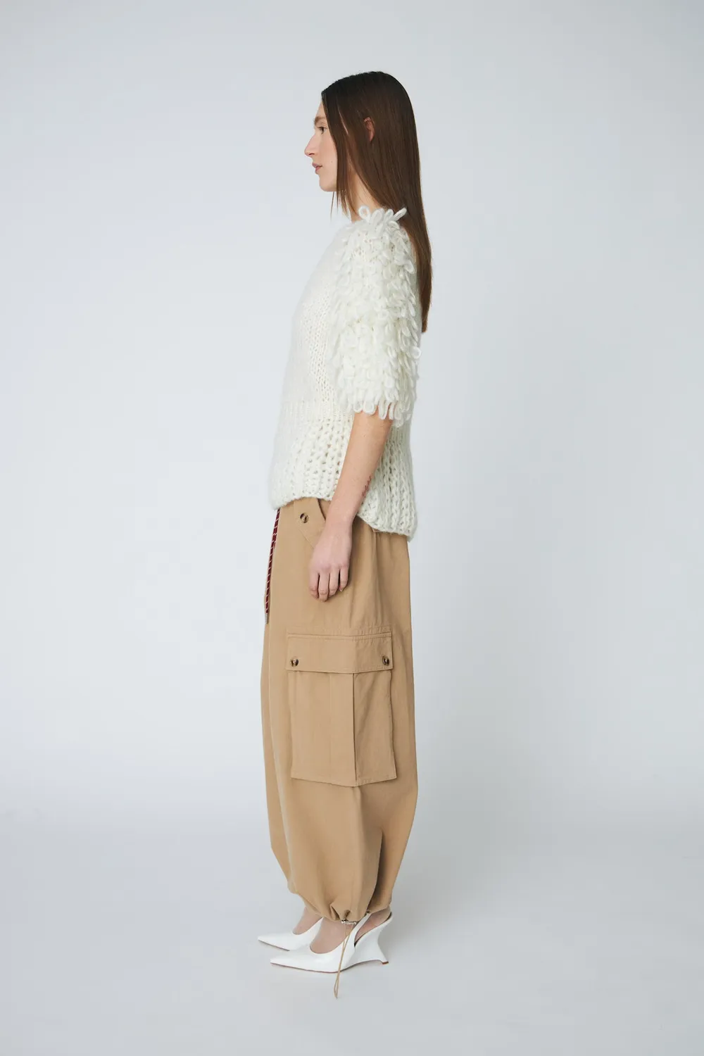 DAWNXDARE ELSIE CREW pullover 102 Chalk mohair