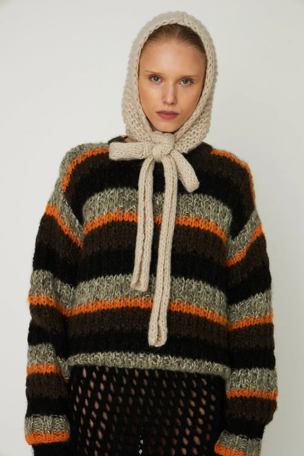 DAWNXDARE Savannah pullover 956 coffee stribet