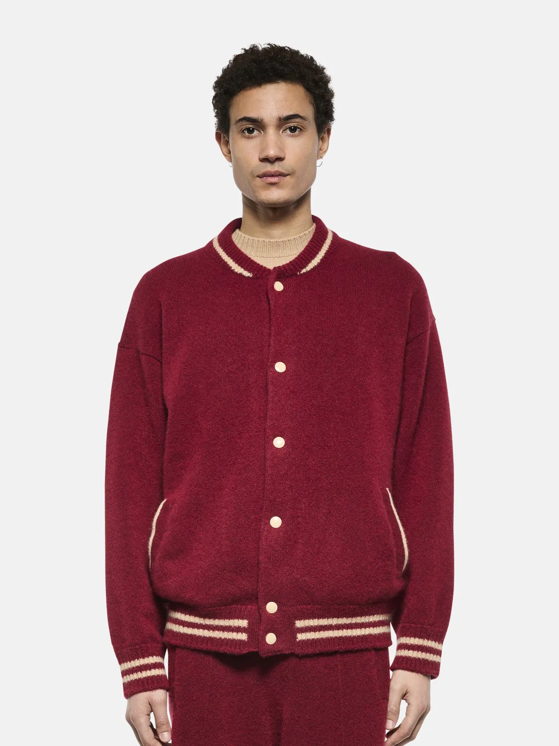 Laneus Sense bomberjakke sangria cashmere