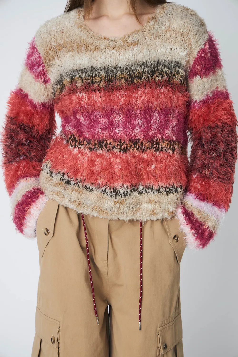 DAWNXDARE Eloise Pullover striktrøje 337 garnet rose