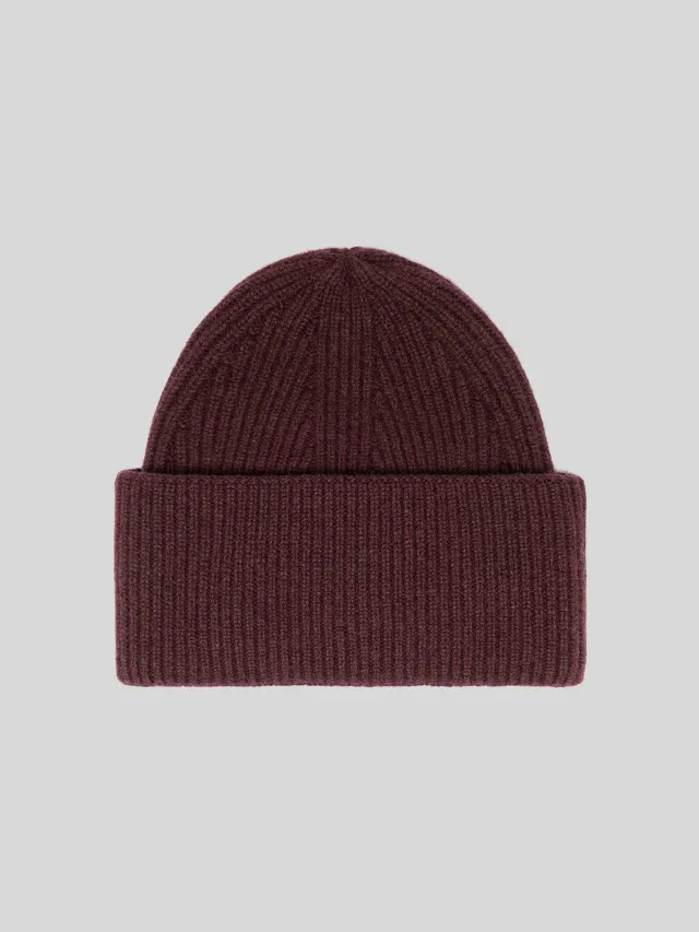 Laneus Cashmere hue fig ribstrik