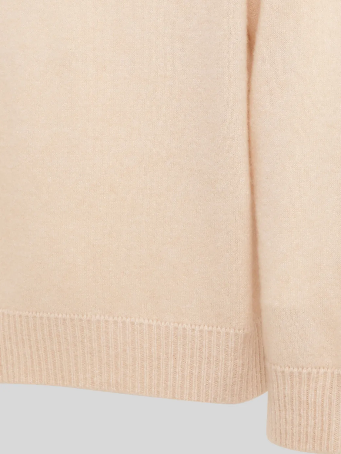 Laneus Cashmere and Silk Crewneck strik creme herre