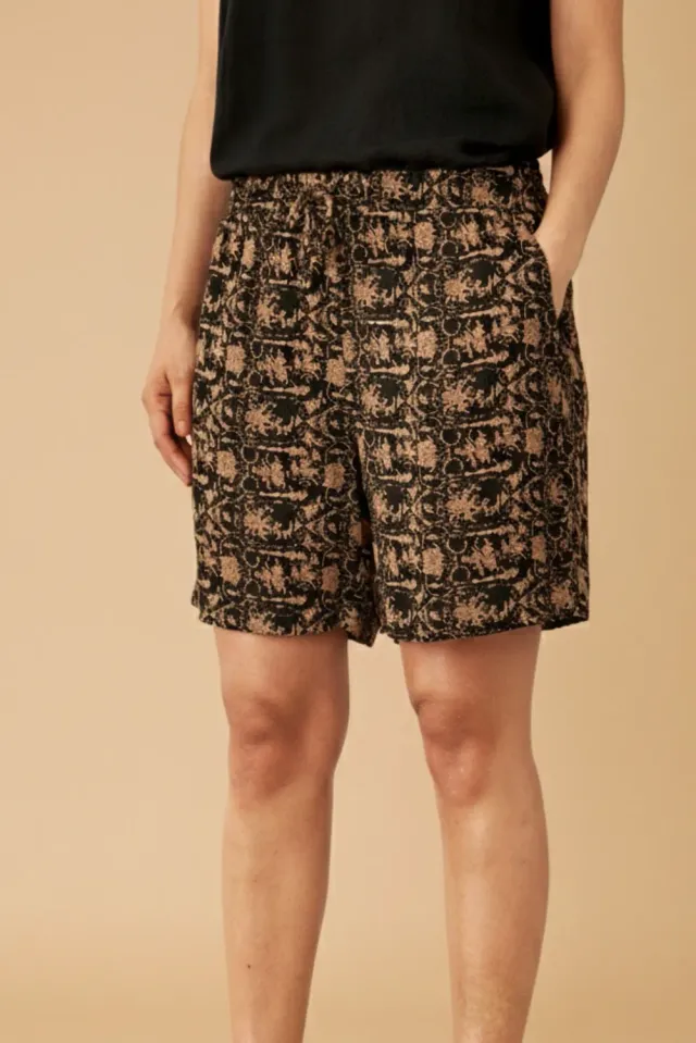 IN FRONT Riana shorts viskose elastiktalje print
