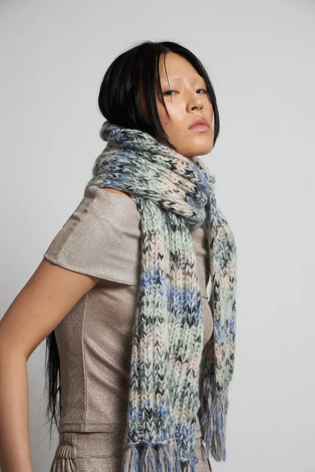 DAWNXDARE SCARF tørklæde chalk multi uld