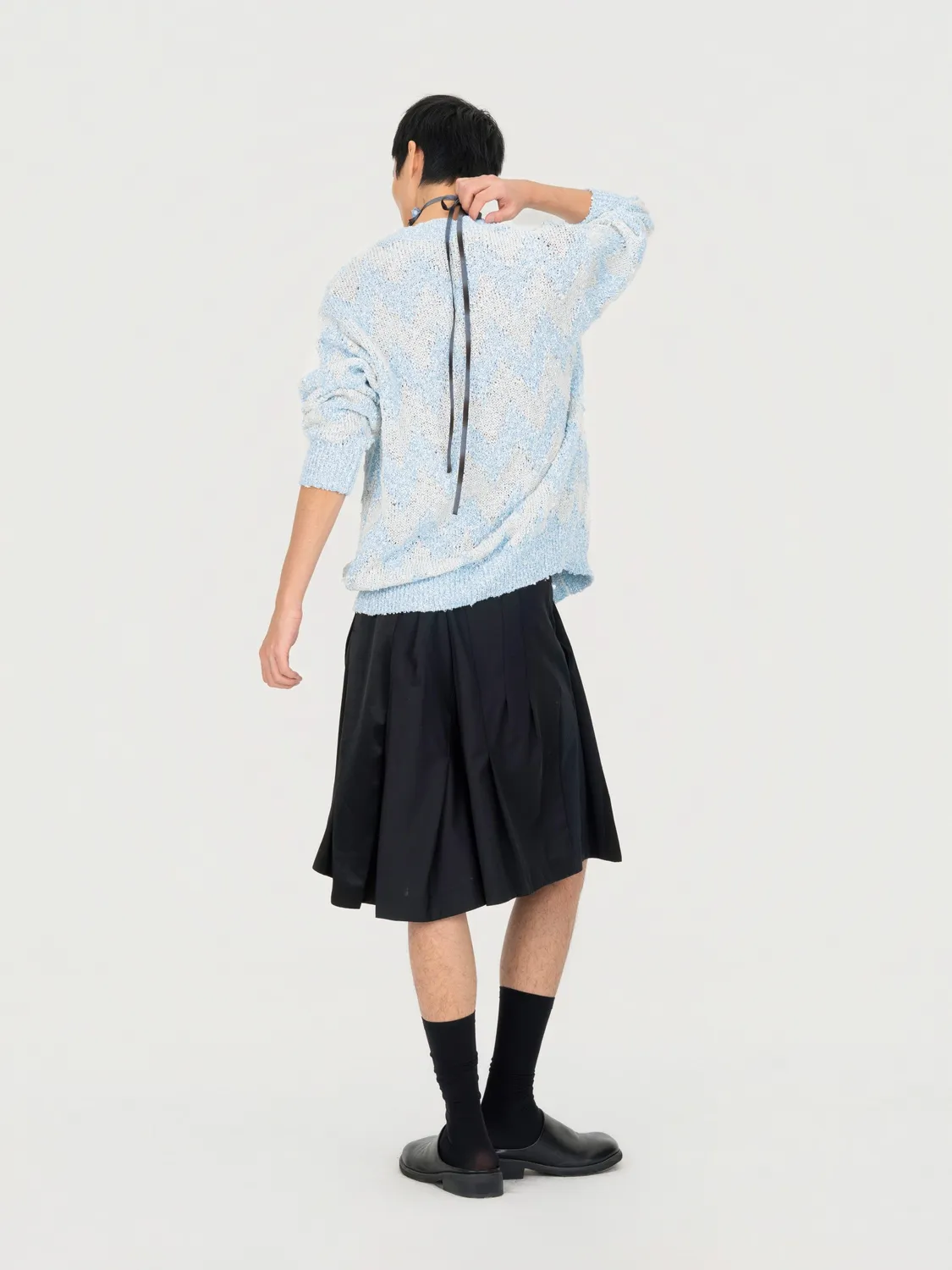 Feng Chen Wang Double Sided Knit cardigan lyseblå