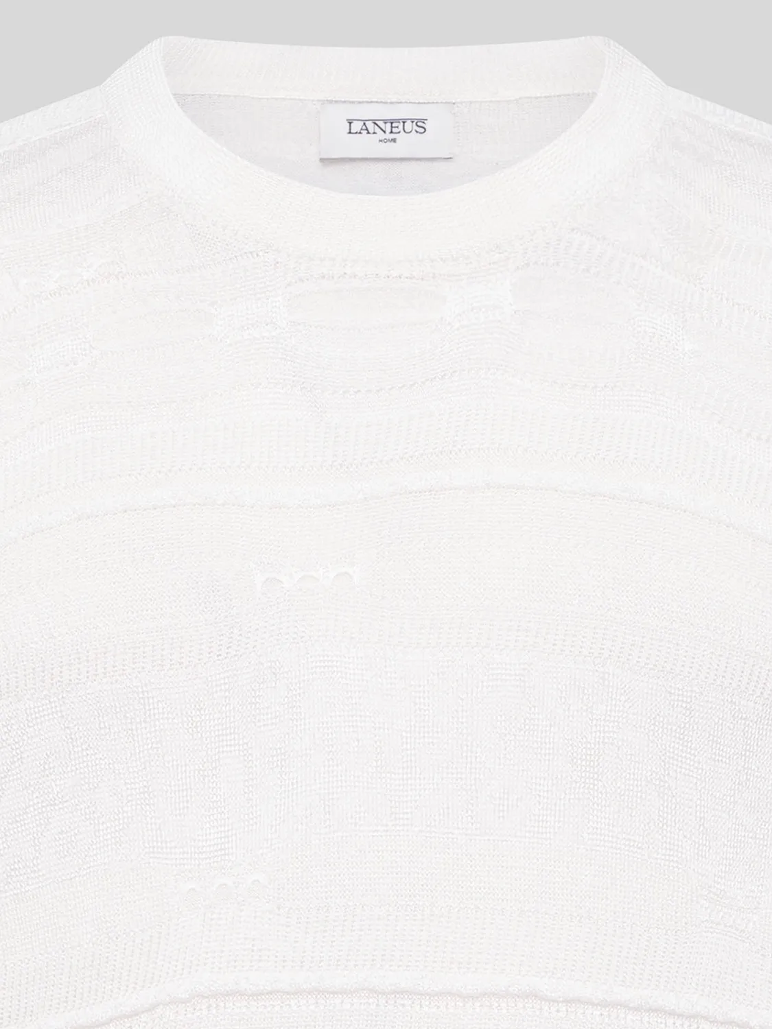 Laneus Lightweight Jacquard T-shirt strik creme viskose