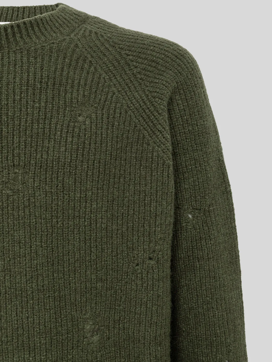 Laneus Destroyed striktrøje military cashmere