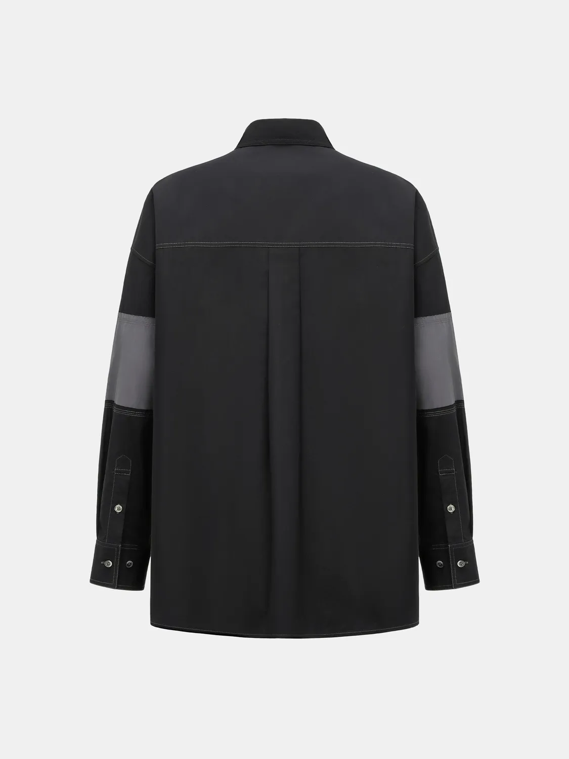 Feng Chen Wang Dark Patchwork skjorte mørk bomuld
