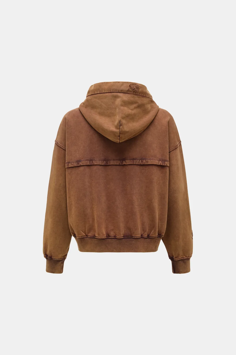Feng Chen Wang Sandwashed Ripped Jersey hoodie med slid