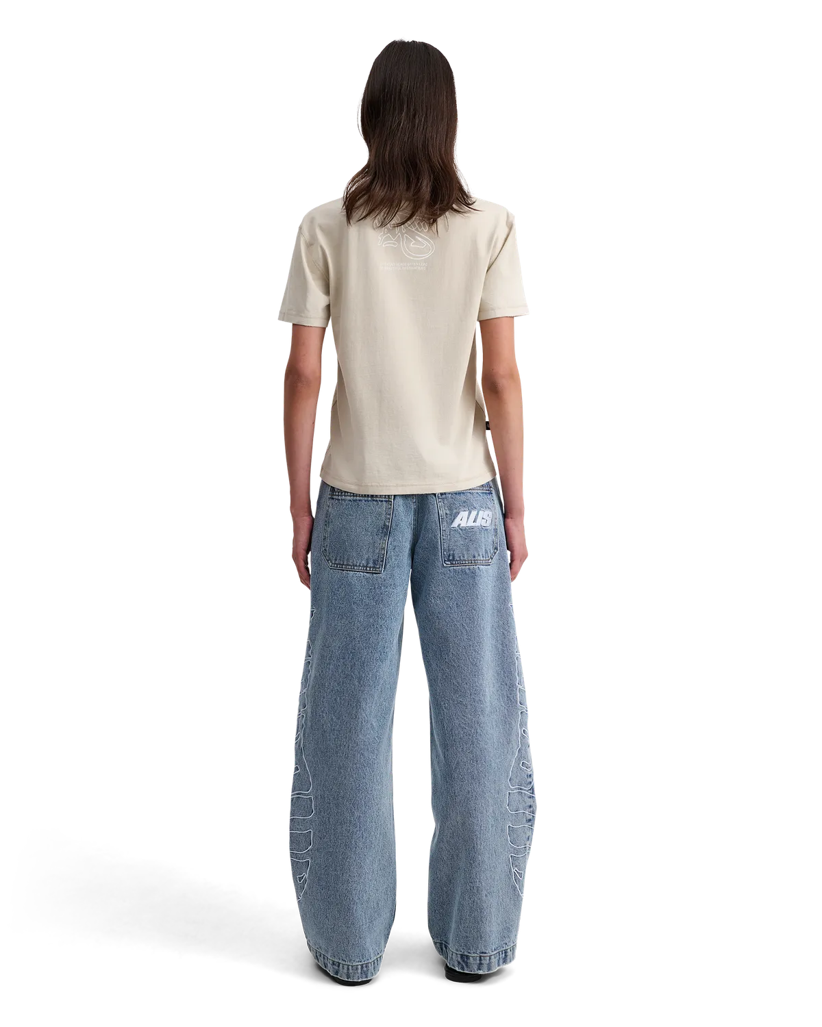 Alis Torey Cropped T-shirt Faded Sand bomuld