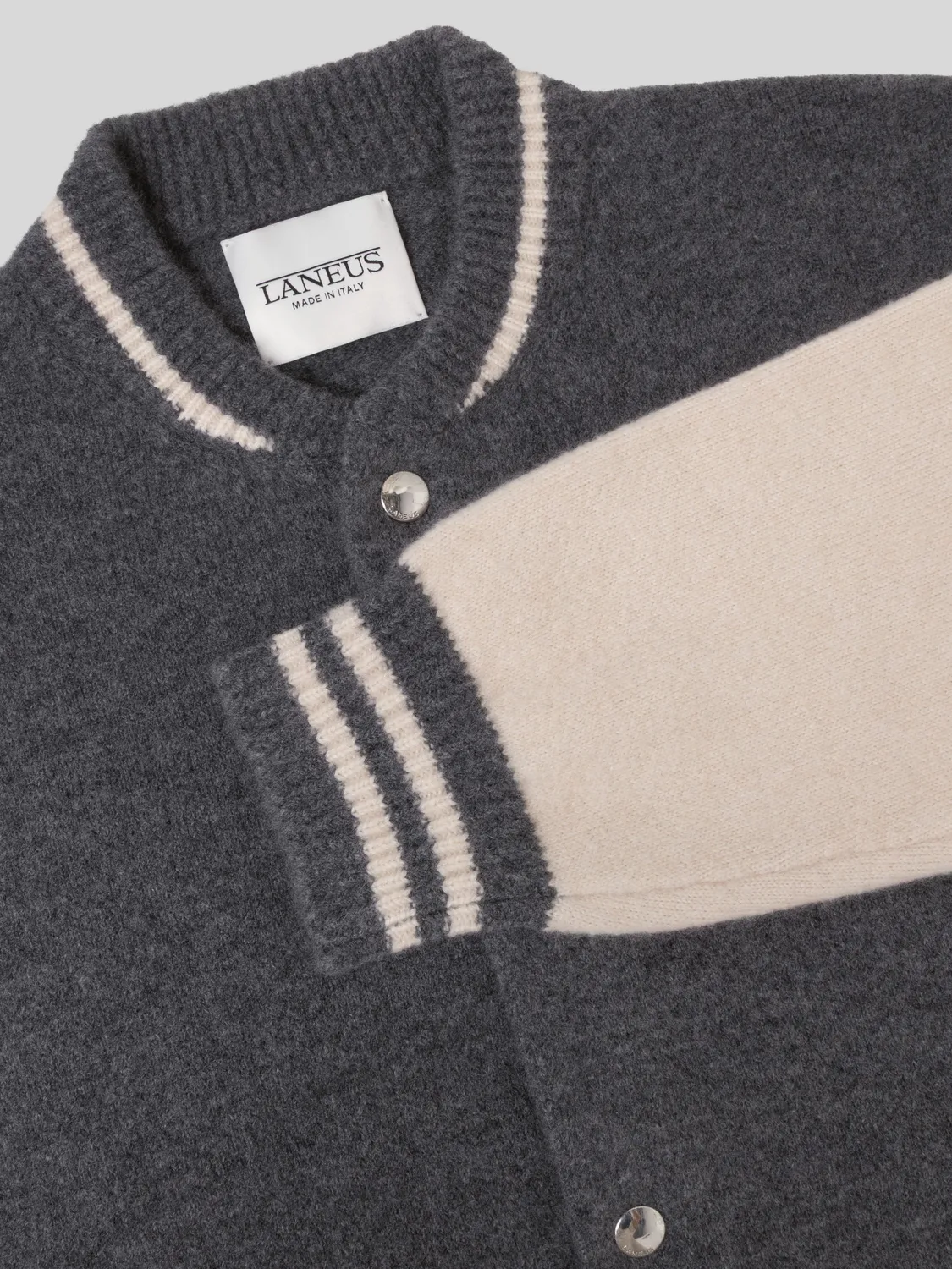 Laneus bomberjakke charcoal cashmere silke herre
