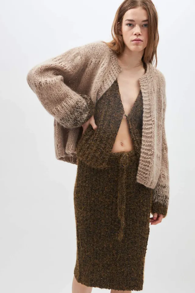 DAWNXDARE Gabi 855 cardigan soil peat pailletter