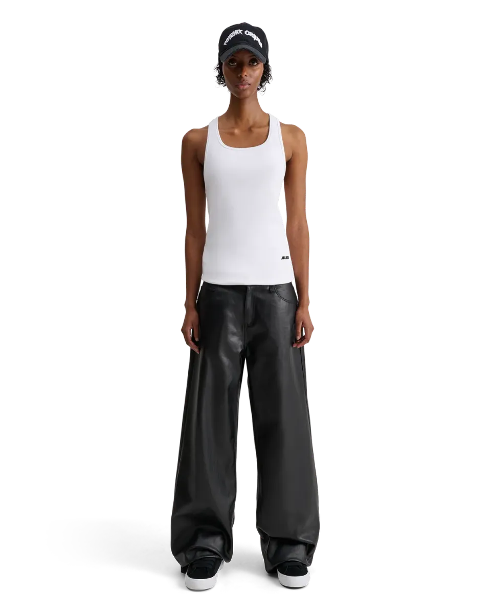 Alis Josh tanktop solid white XS-XL ribbet
