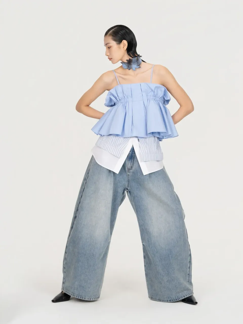 Feng Chen Wang Ruffle Camisole stroptop flæse OS