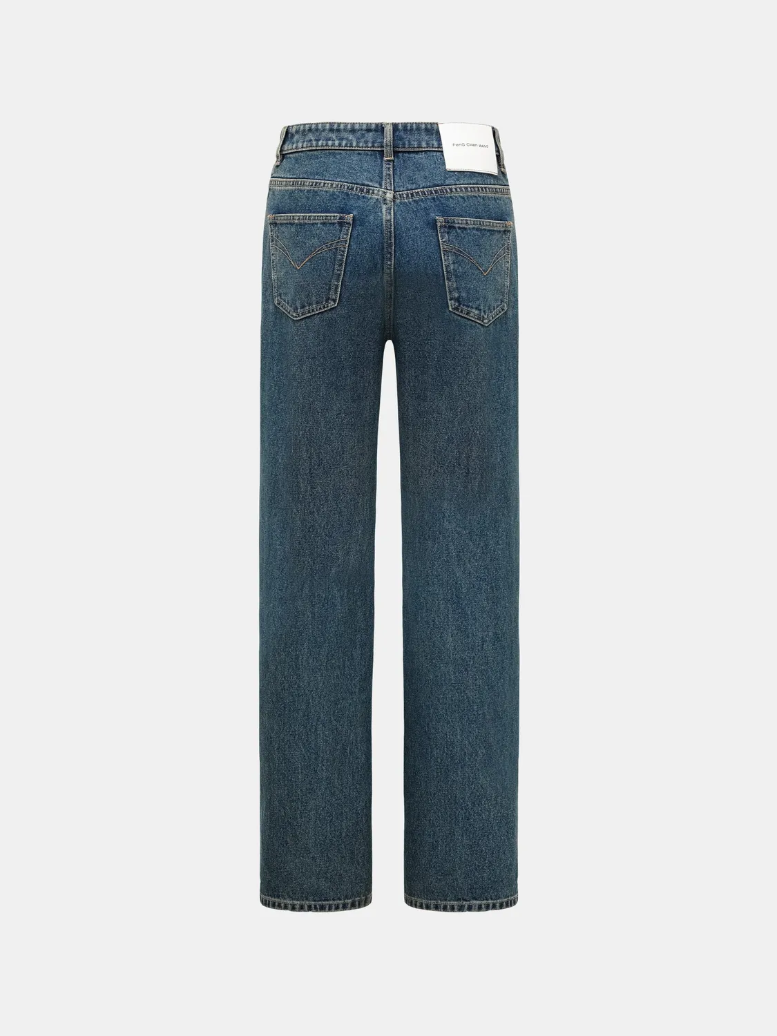 Feng Chen Wang Wave Straight Leg Jeans jeans blå slids