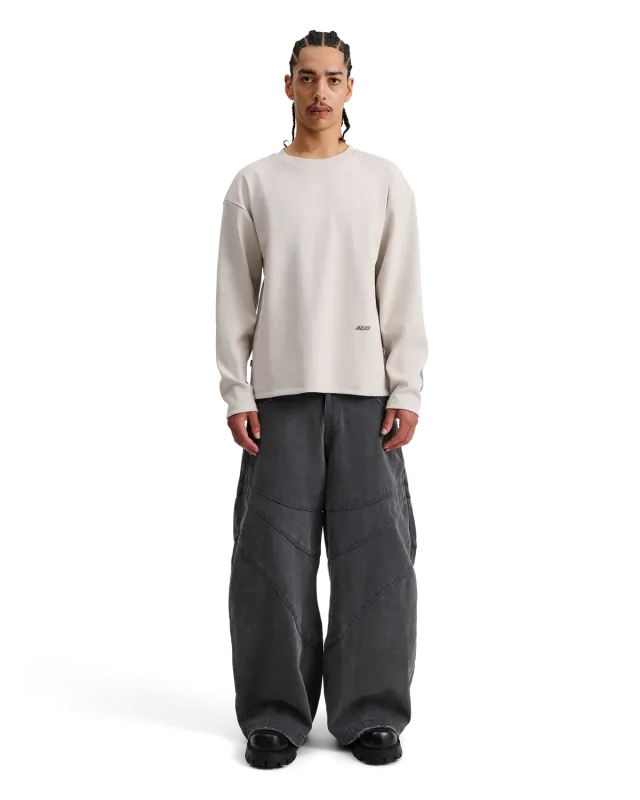 Alis Joshua Rib langærmet off white bomuld