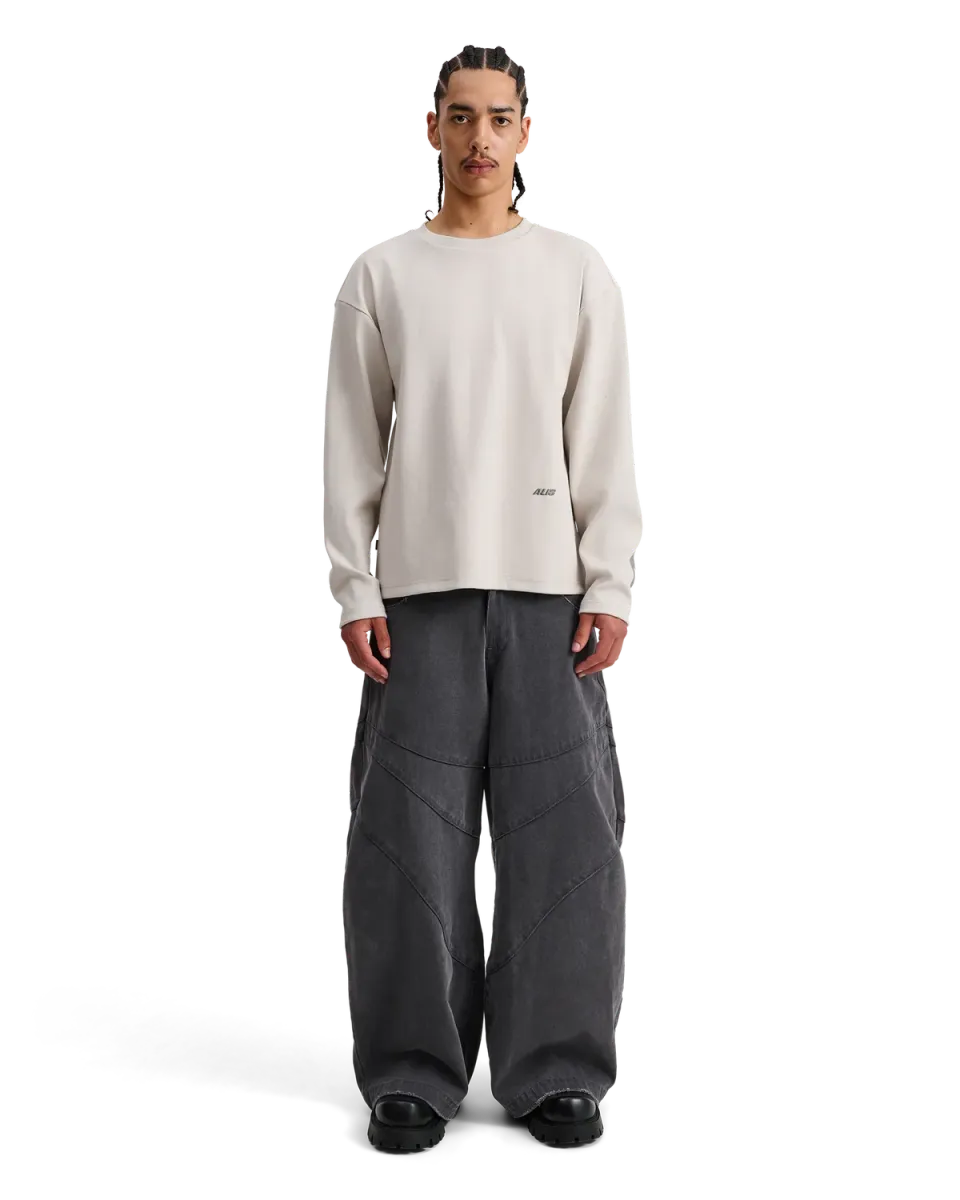 Alis Joshua Rib langærmet off white bomuld