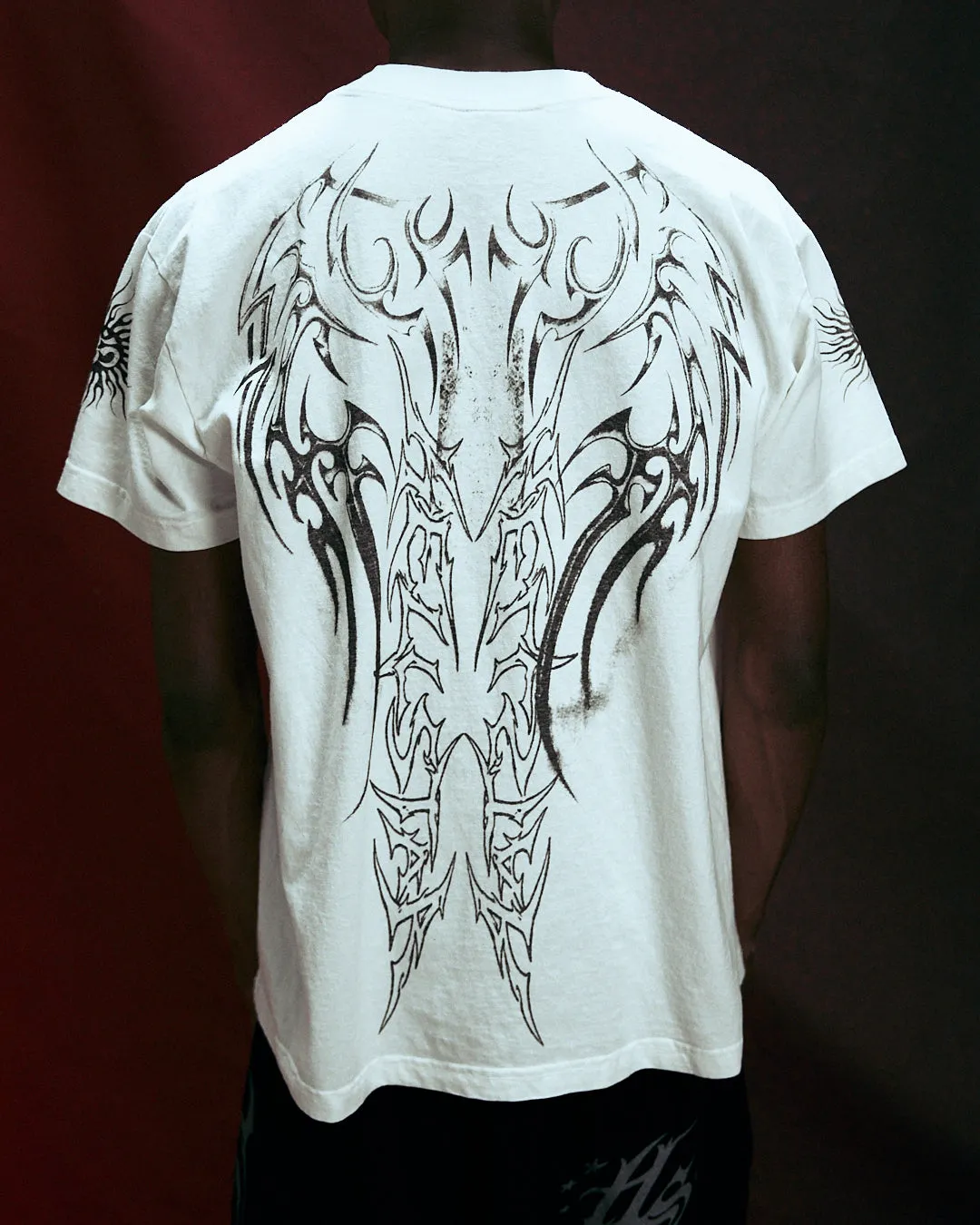 Hellstar Angel Wings t-shirt hvid bomuld