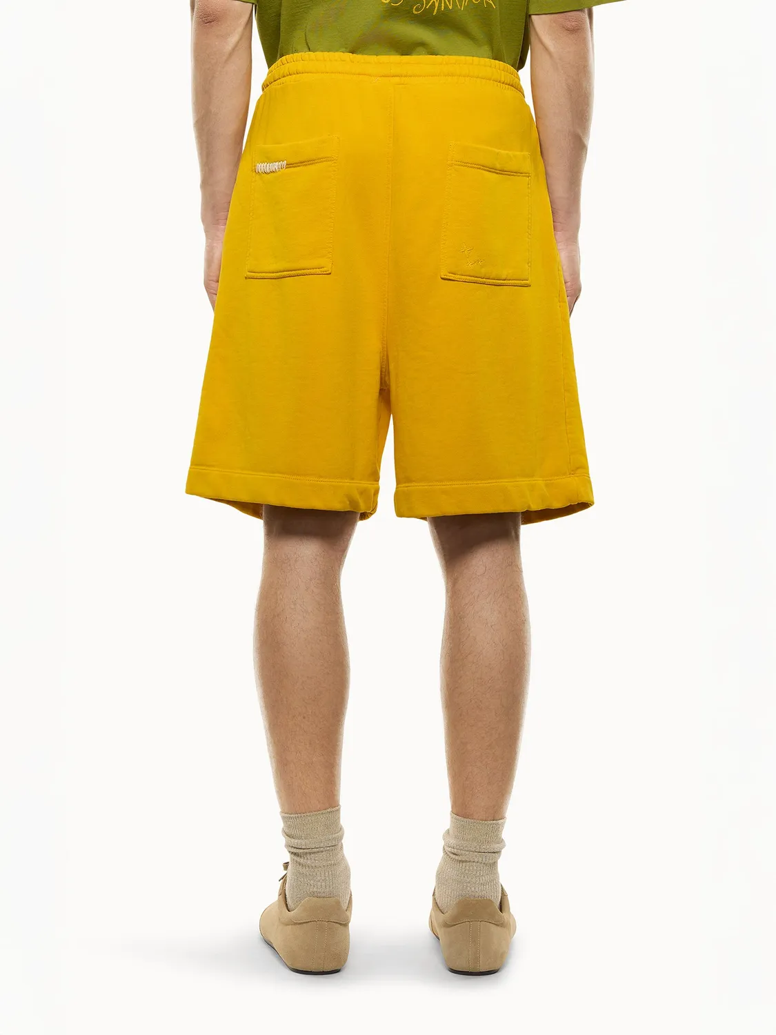 Laneus Cotton Sweat Bermuda shorts saffron bomuld