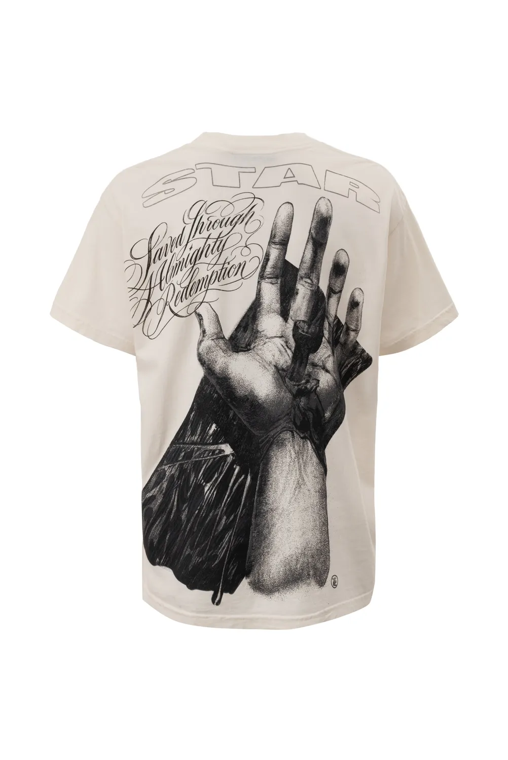Hellstar Jesus Eyes T-shirt hvid bomuld stort print