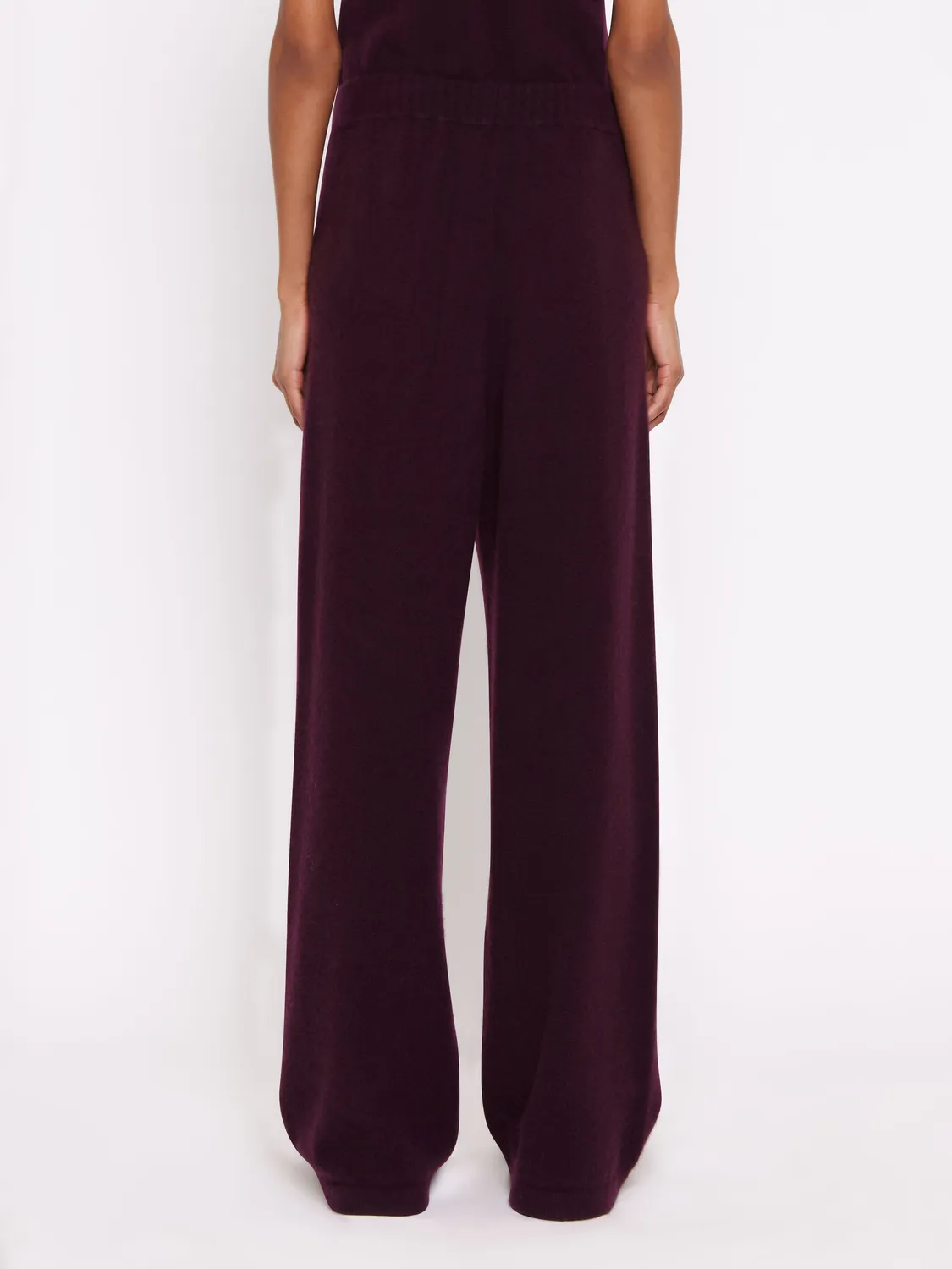 Laneus bukser nøddebrun cashmere silke dame