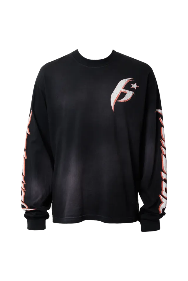 Hellstar H*! HSSTULS01 longsleeve sort bomuld print