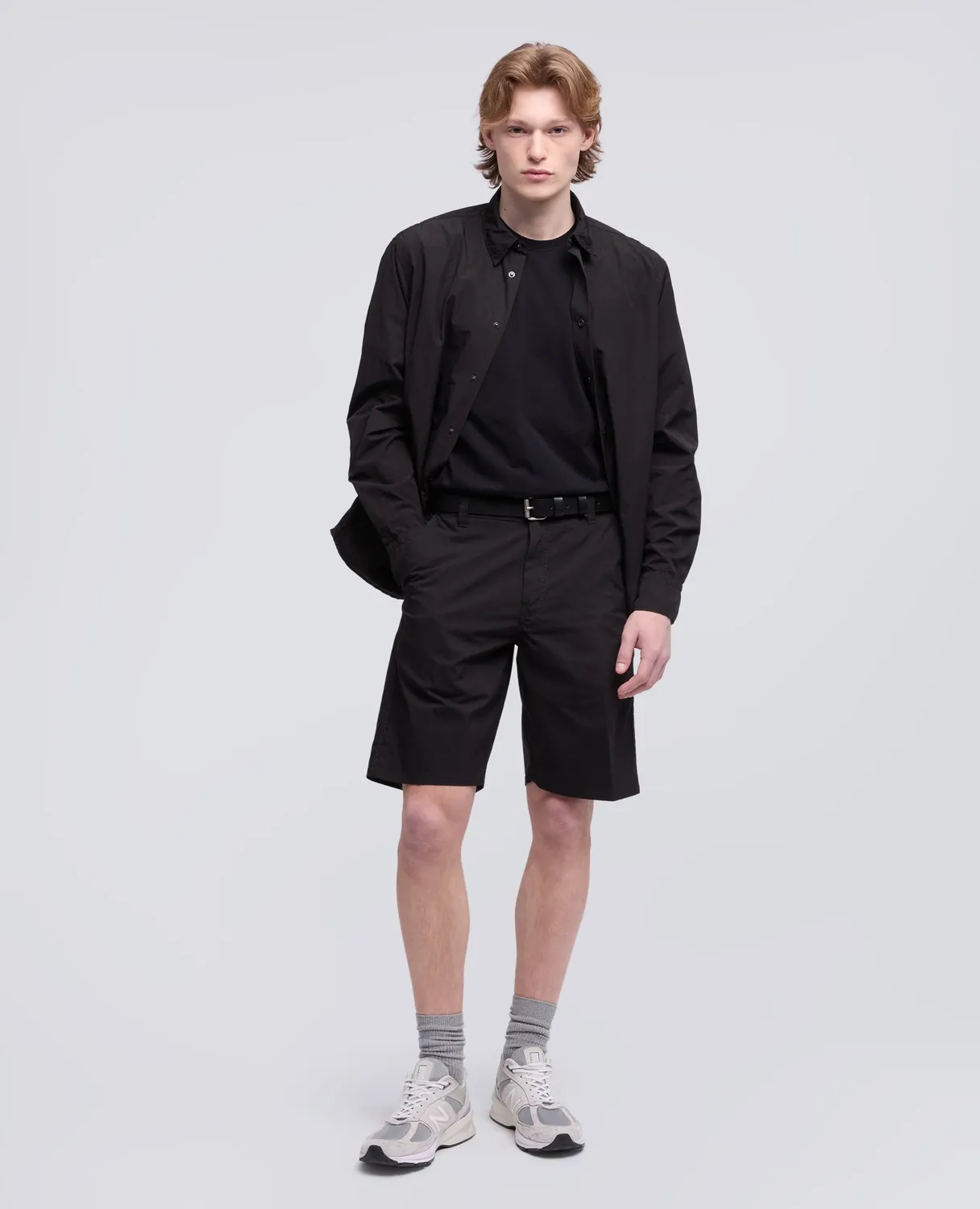 Aspesi Bomuld T-Shirt Sort Slim Brystlomme