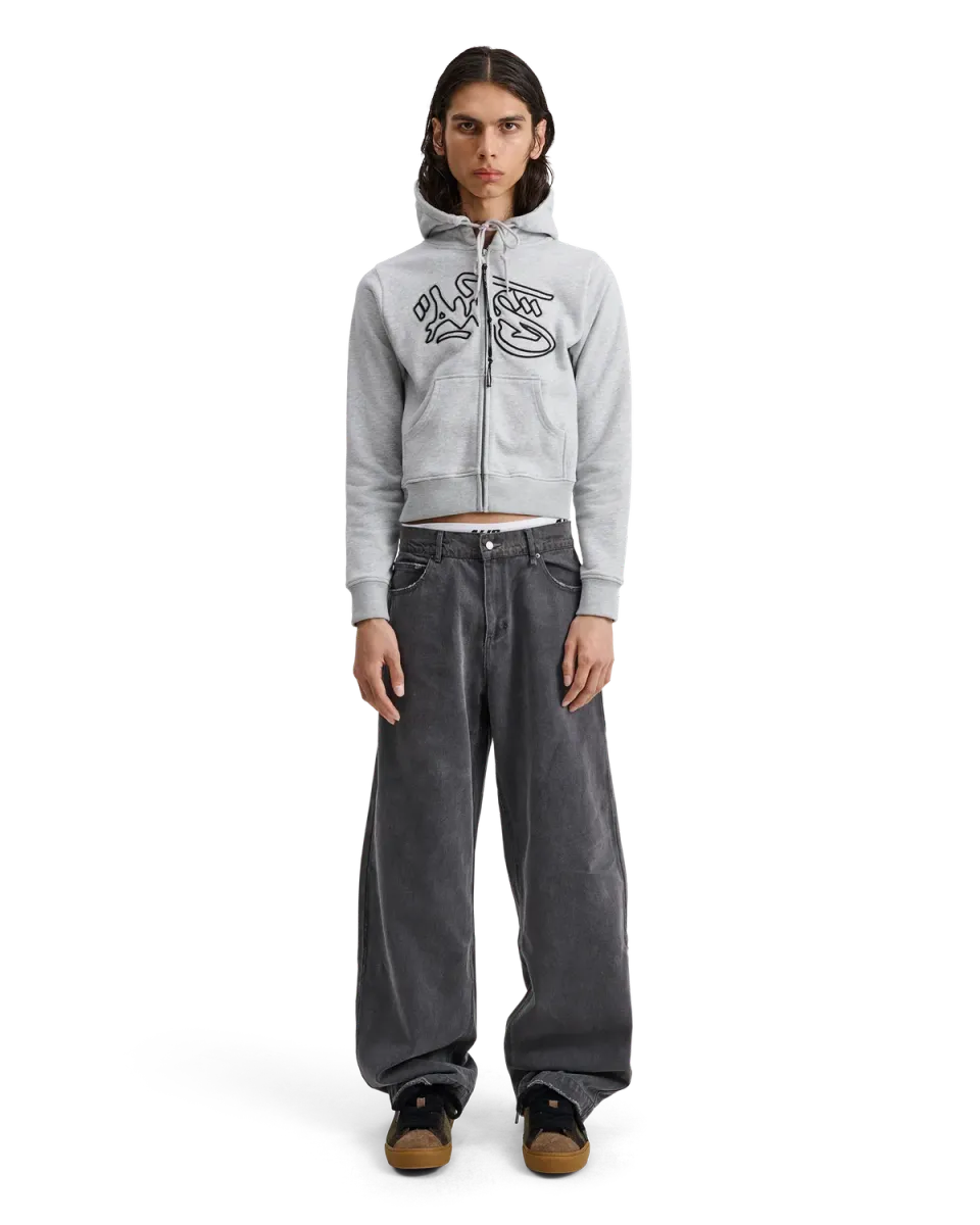 Alis Bam jeans washed grey wide fit bomuld