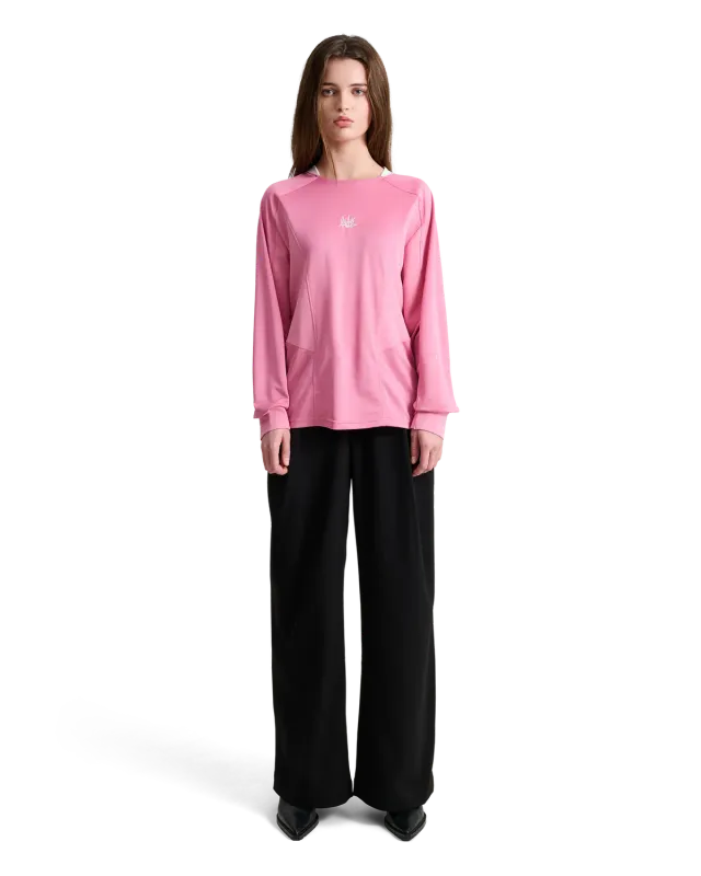 Alis Nikola langærmet trøje Pink broderet logo