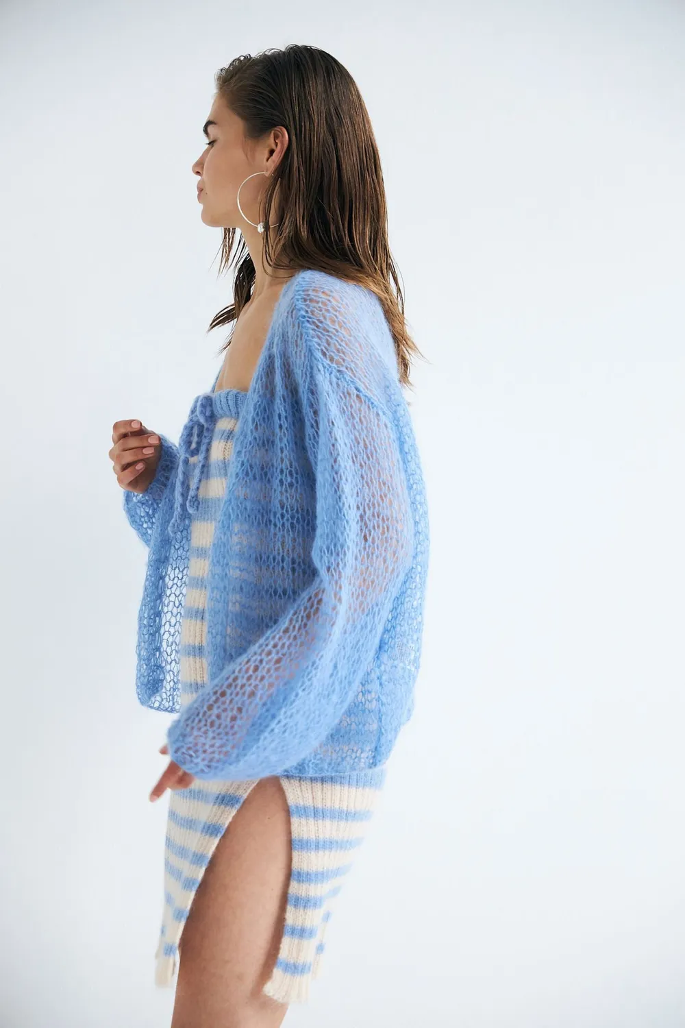 DAWNXDARE GINA-ONE cardigan 630 blue mohair