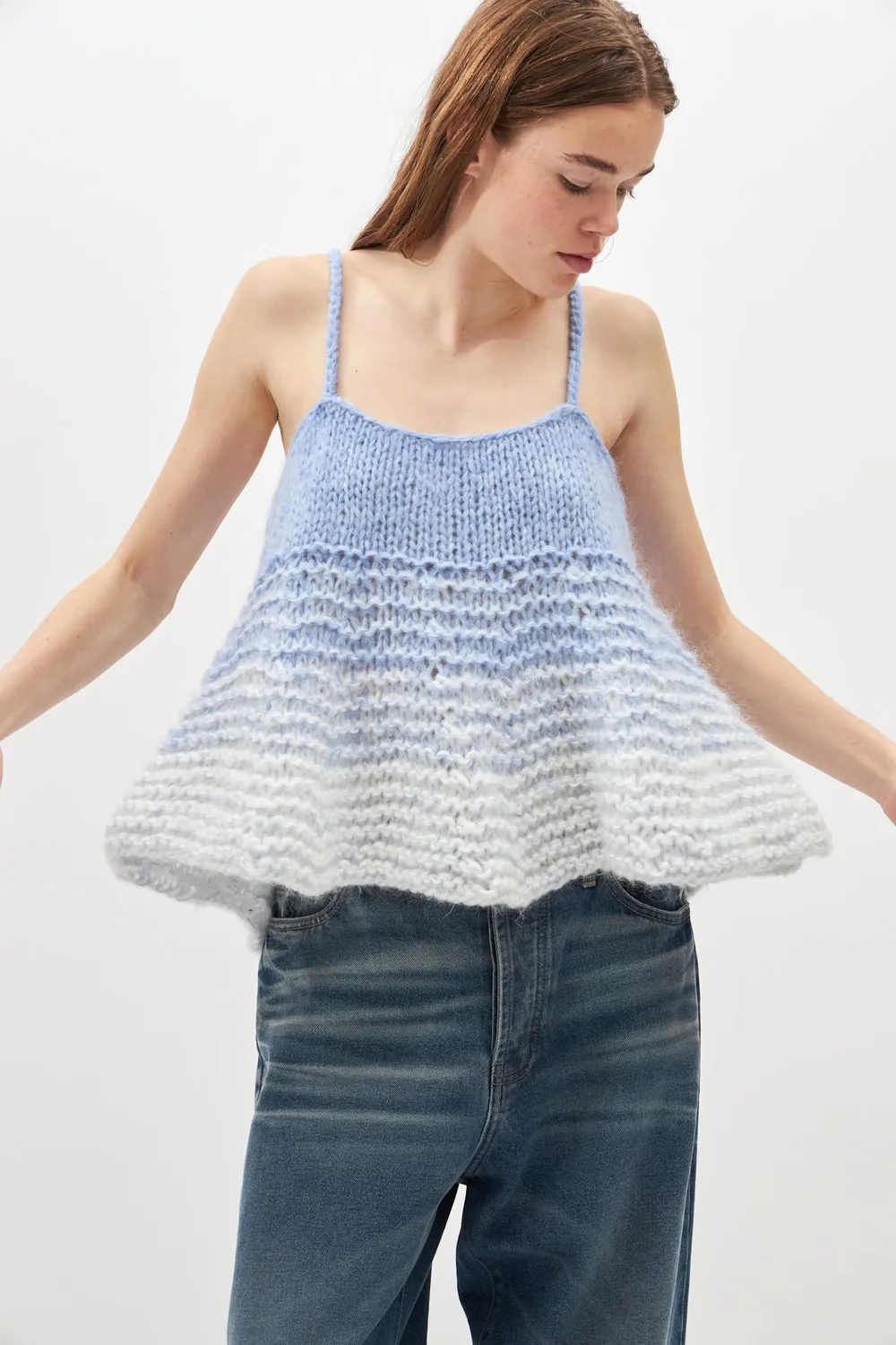 DAWNXDARE VESPER 642 INDIGO strik top mohair