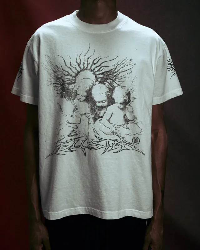 Hellstar Angel Wings t-shirt hvid bomuld
