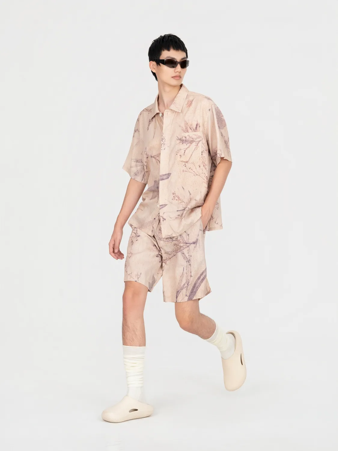 Feng Chen Wang Printed Plant Dye skjorte plantefarve