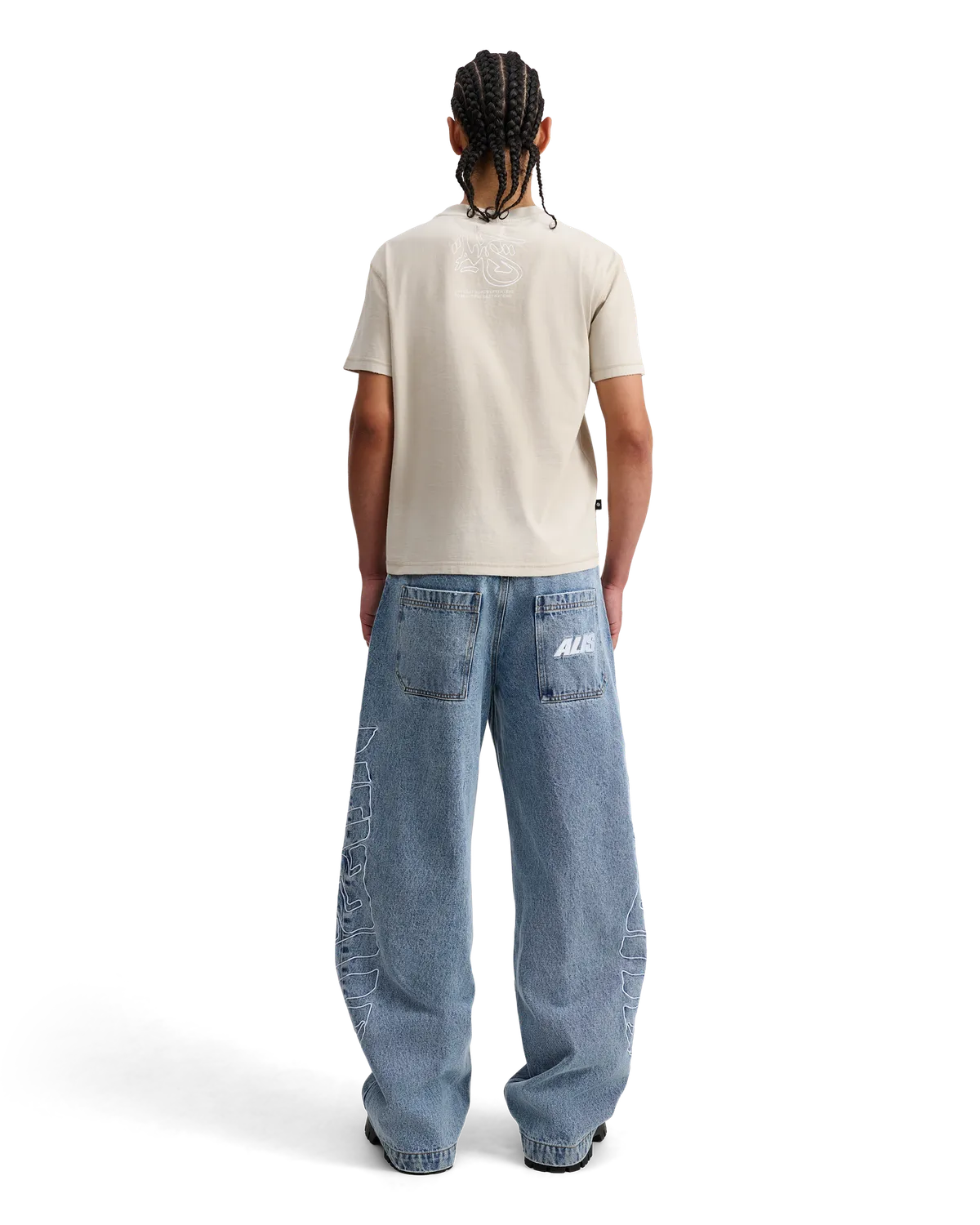 Alis Torey cropped t-shirt Faded Sand bomuld