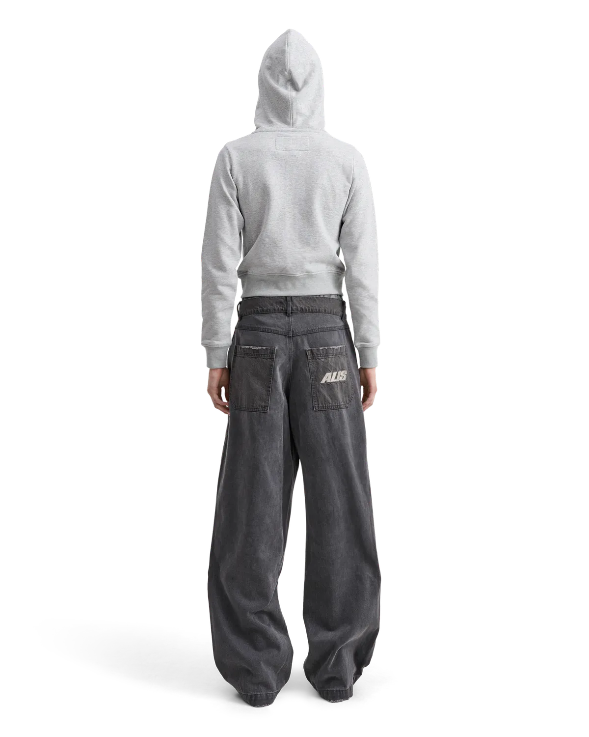 Alis Bam vide jeans washed grey bomuld