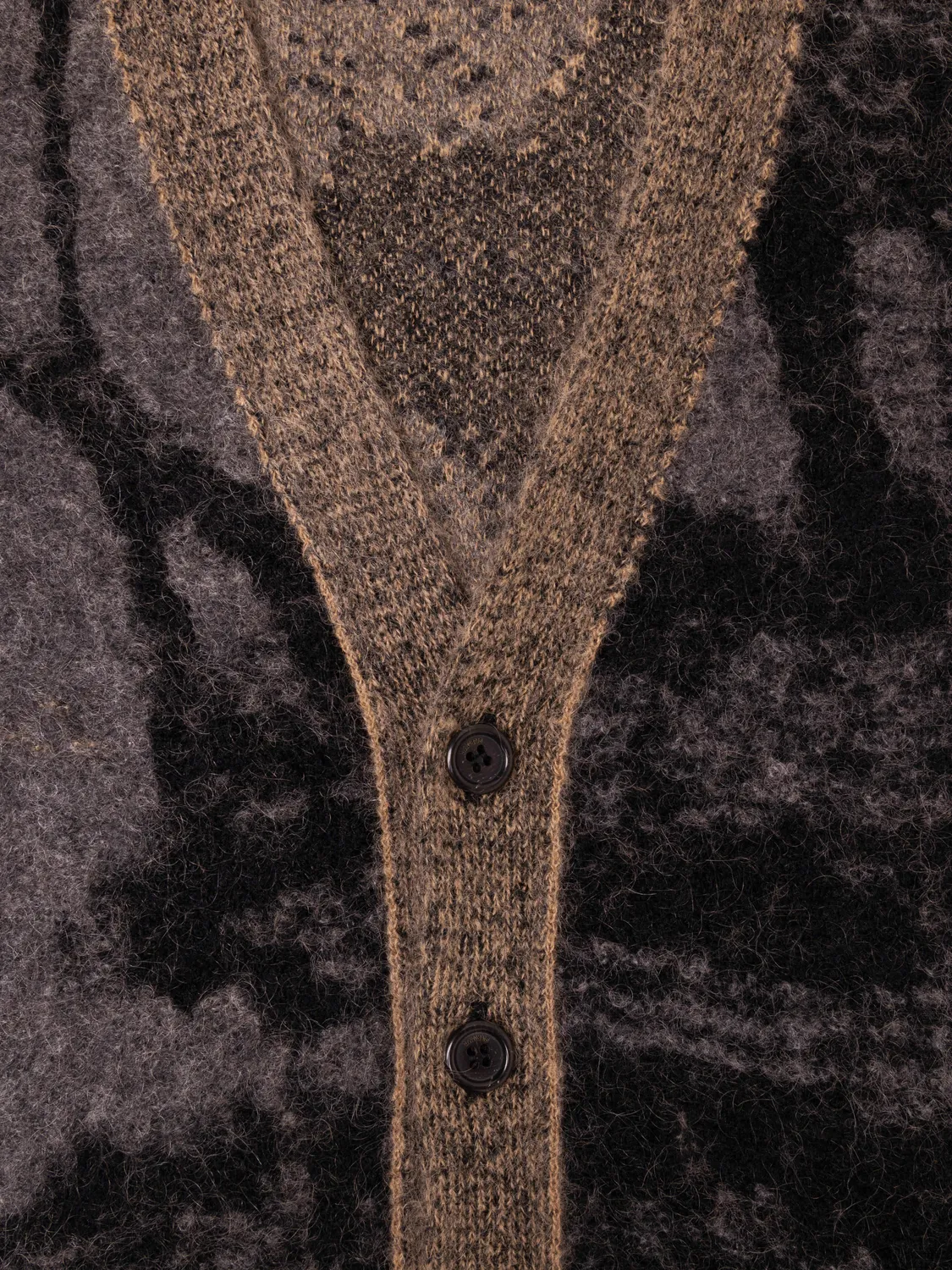 Laneus Cardigan Brushed Mohair Jacquard cardigan mohair